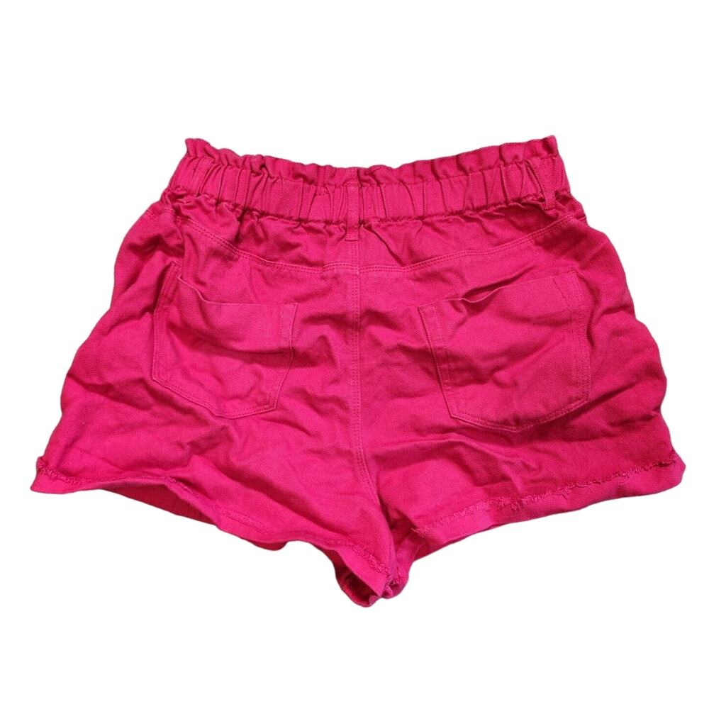 A Loves A Red Denim Shorts Size 31 Paperbag‎ Cuffed - Picture 4 of 4
